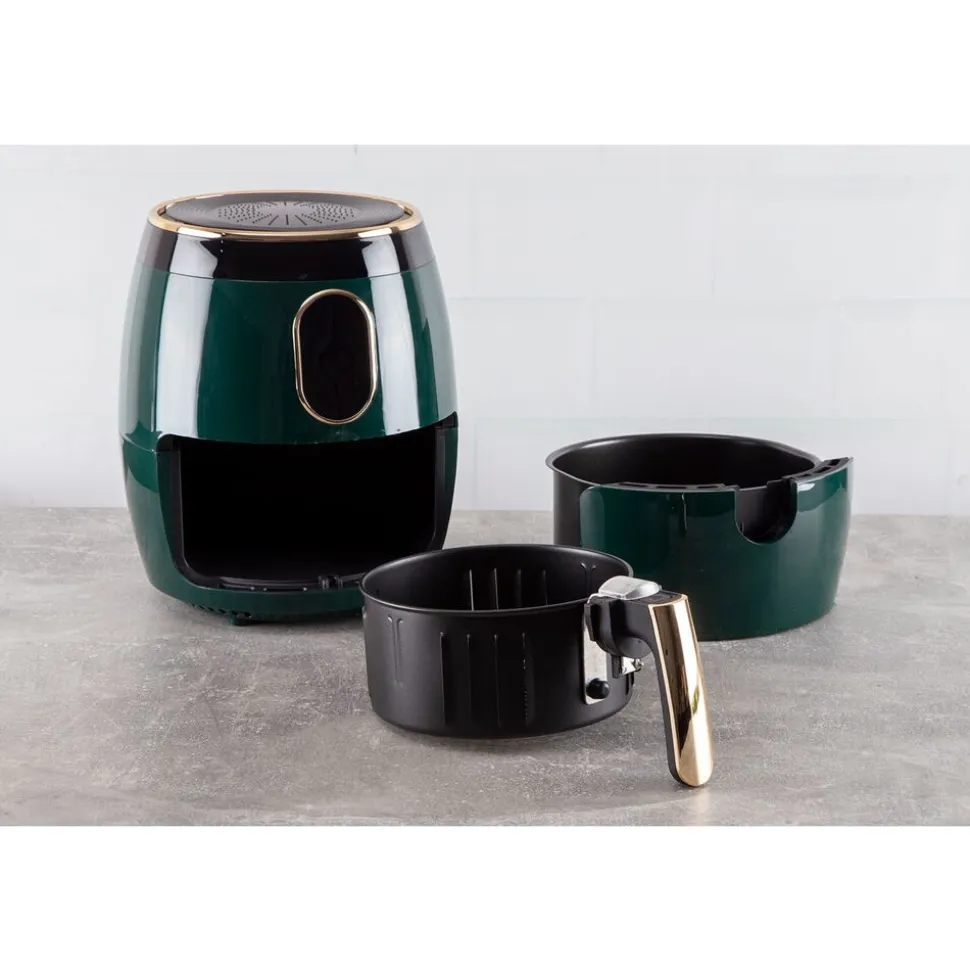 Frytkownica beztłuszczowa BerlingerHaus Emerald, 1350 W, 3,2 l, zielona
