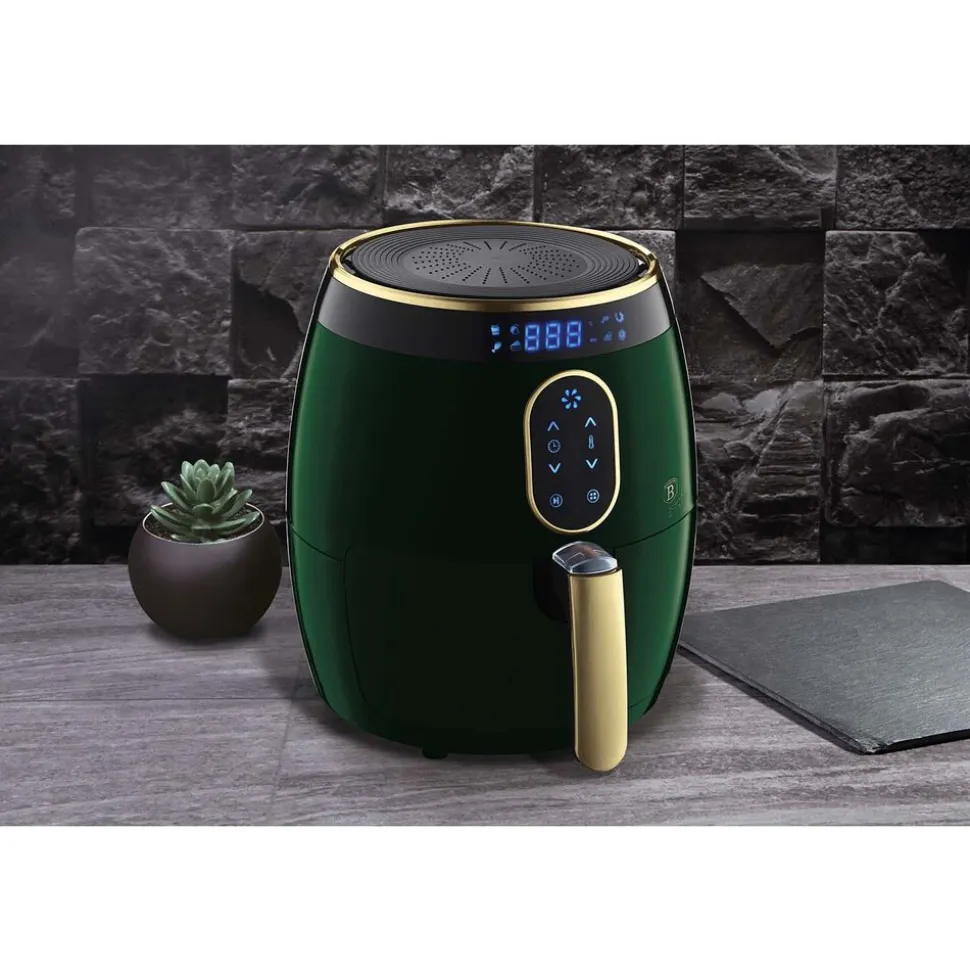 Frytkownica beztłuszczowa BerlingerHaus Emerald, 1350 W, 3,2 l, zielona