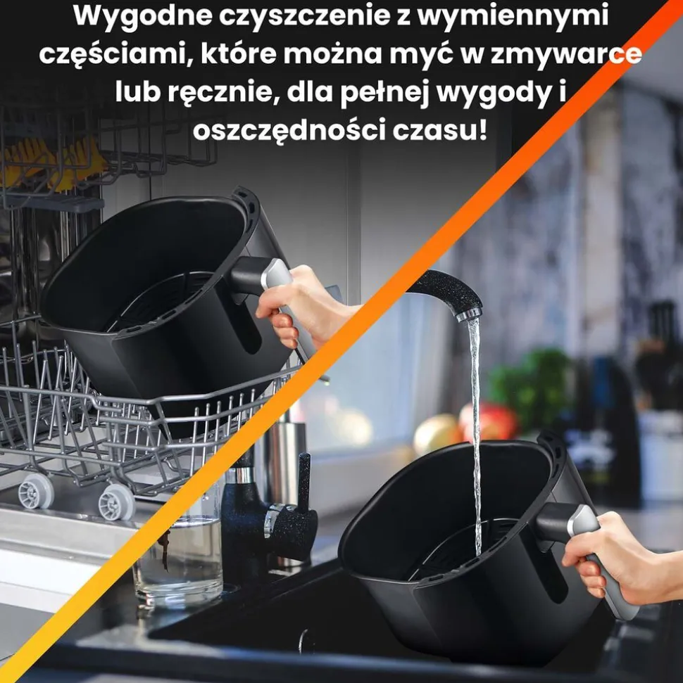 Frytkownica beztłuszczowa Extralink Smart Life SJ-400, 4 l, 1300 W, czarna