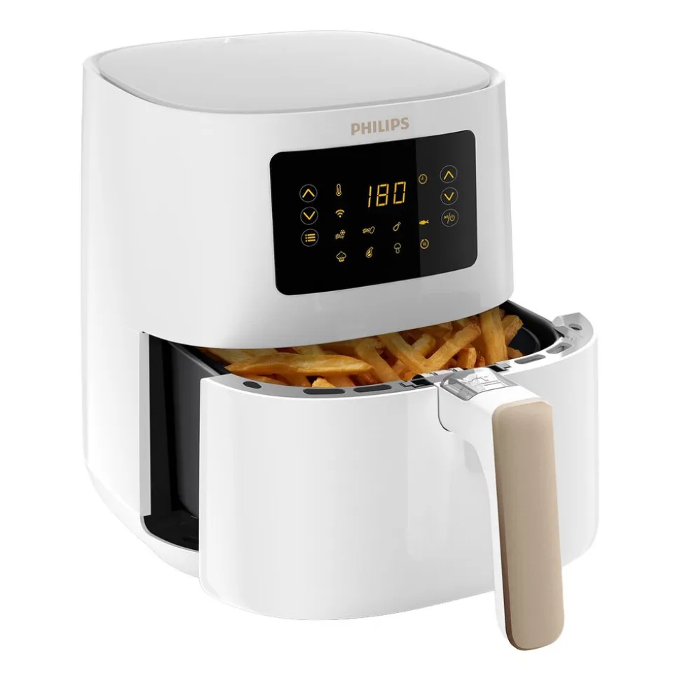 Frytkownica beztłuszczowa Philips Ovi Connected HD9255/30, 1400 W, 4,1 l, biała