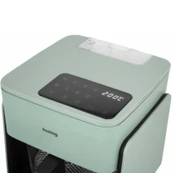 Frytkownica beztłuszczowa szklana Huslog Crystal Steam, 1300 W, 4,2 l, z funkcją pary, zielona