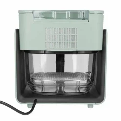 Frytkownica beztłuszczowa szklana Huslog Crystal Steam, 1300 W, 4,2 l, z funkcją pary, zielona