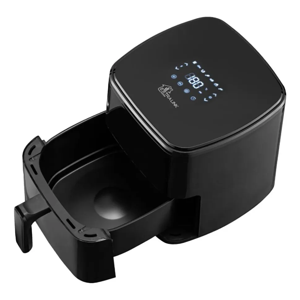 Frytkownica beztłuszczowa z okienkiem Extralink Home, 1400 W, 5 l, czarna