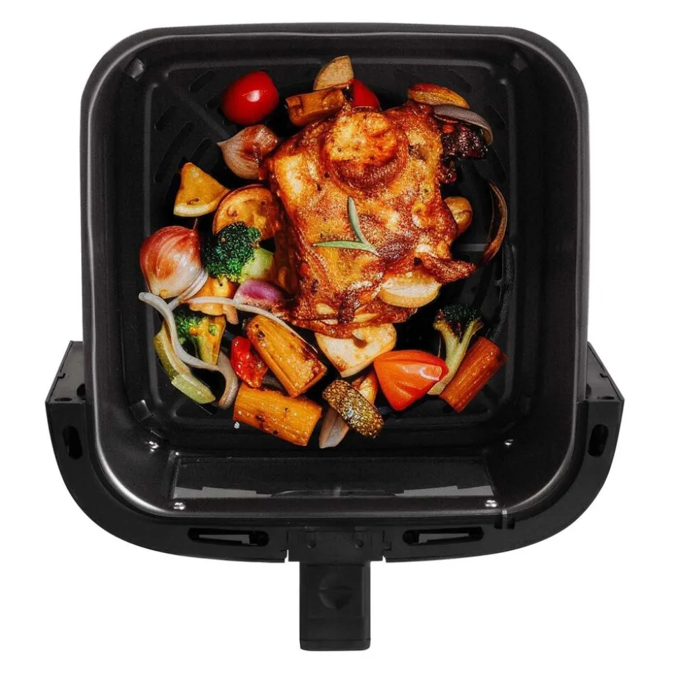 Frytkownica beztłuszczowa z okienkiem Melink, 1700 W, 8,6 l, czarna