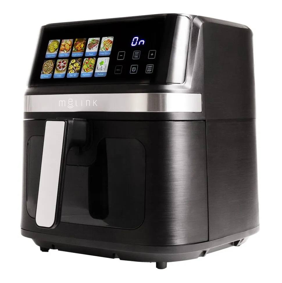 Frytkownica beztłuszczowa z okienkiem Melink, 1700 W, 8,6 l, czarna