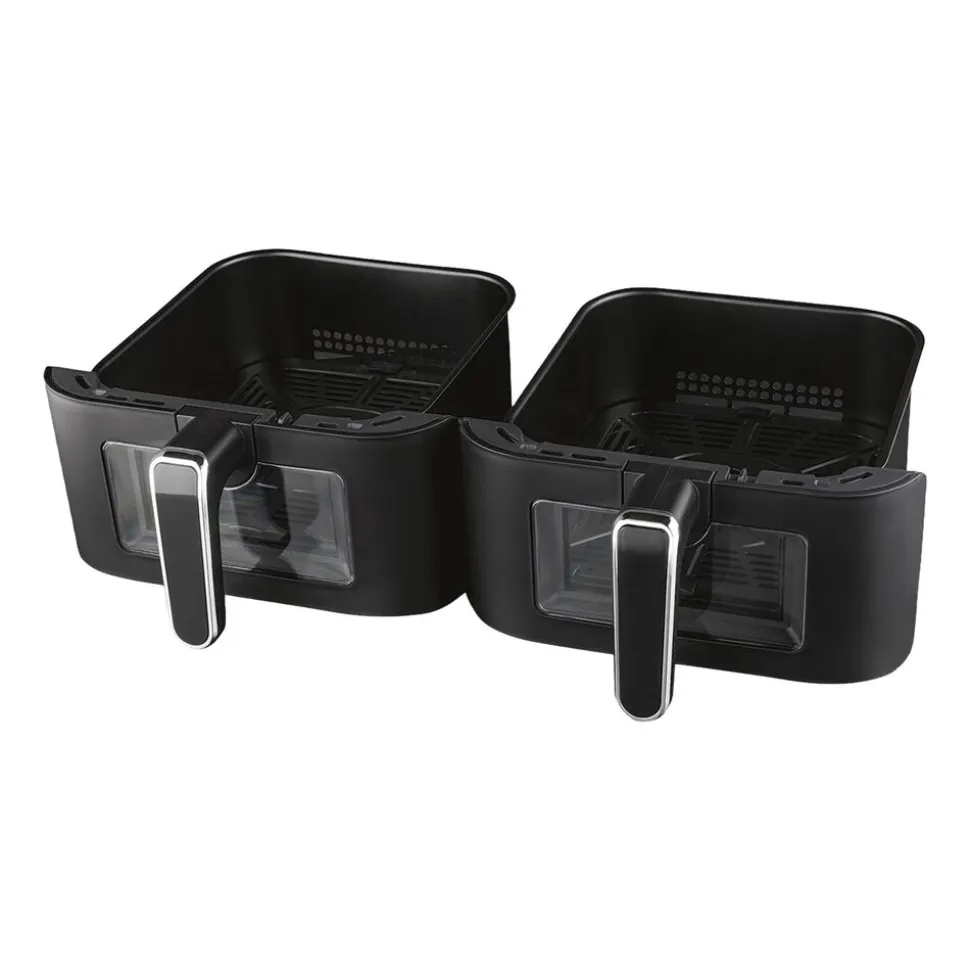 Frytkownica dwukomorowa Hoffen Expert HO-00091, 2800 W, 11 l, czarna