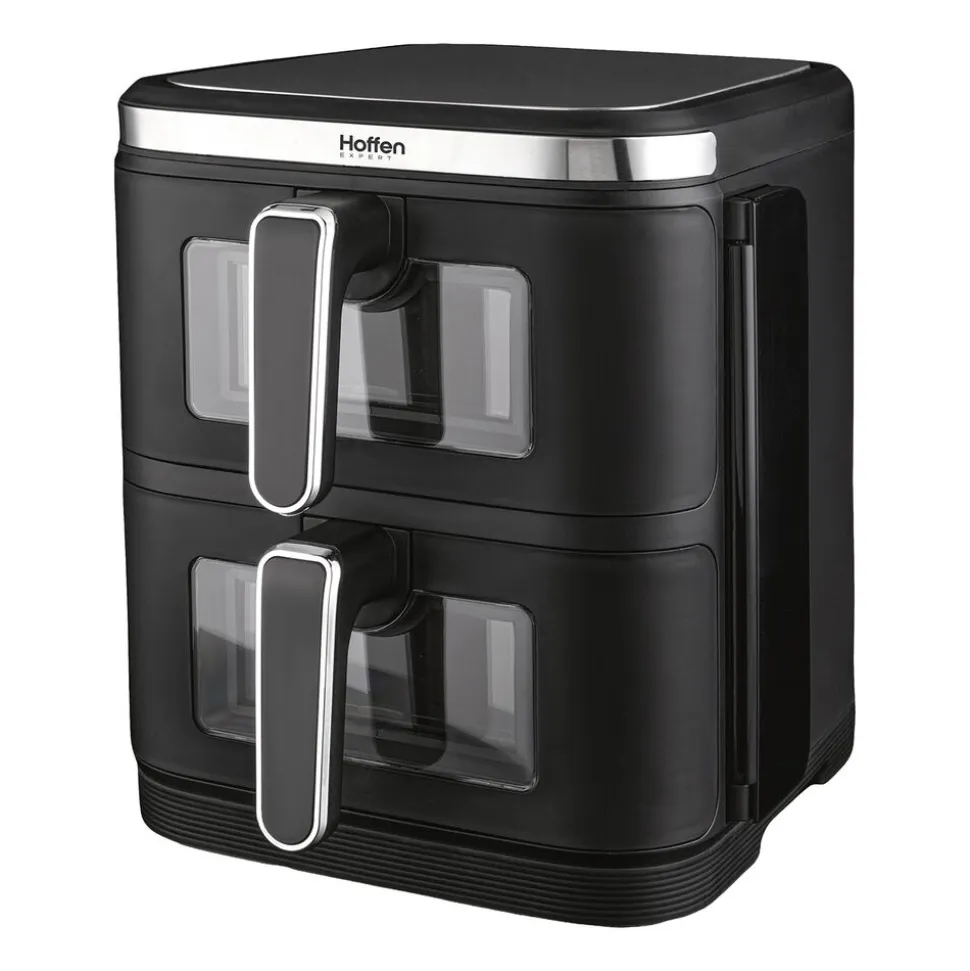 Frytkownica dwukomorowa Hoffen Expert HO-00091, 2800 W, 11 l, czarna