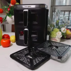 Frytkownica dwukomorowa KaringBee ZHAF-960AP, 2800 W, 2 x 5,5 l, czarna