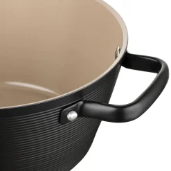 Garnek aluminiowy 28 cm 5,2 l Florina Carina, czarny