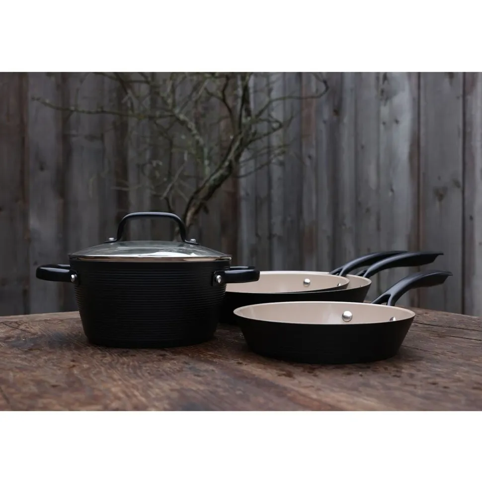 Garnek aluminiowy 28 cm 5,2 l Florina Carina, czarny