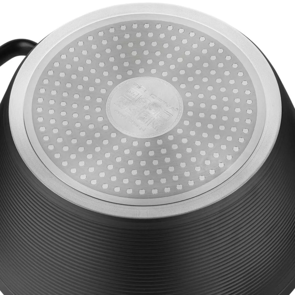 Garnek aluminiowy 28 cm 5,2 l Florina Carina, czarny