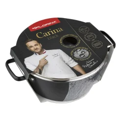 Garnek aluminiowy 28 cm 5,2 l Florina Carina, czarny