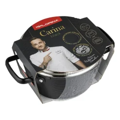 Garnek aluminiowy 20 cm 2,2 l Florina Carina, czarny
