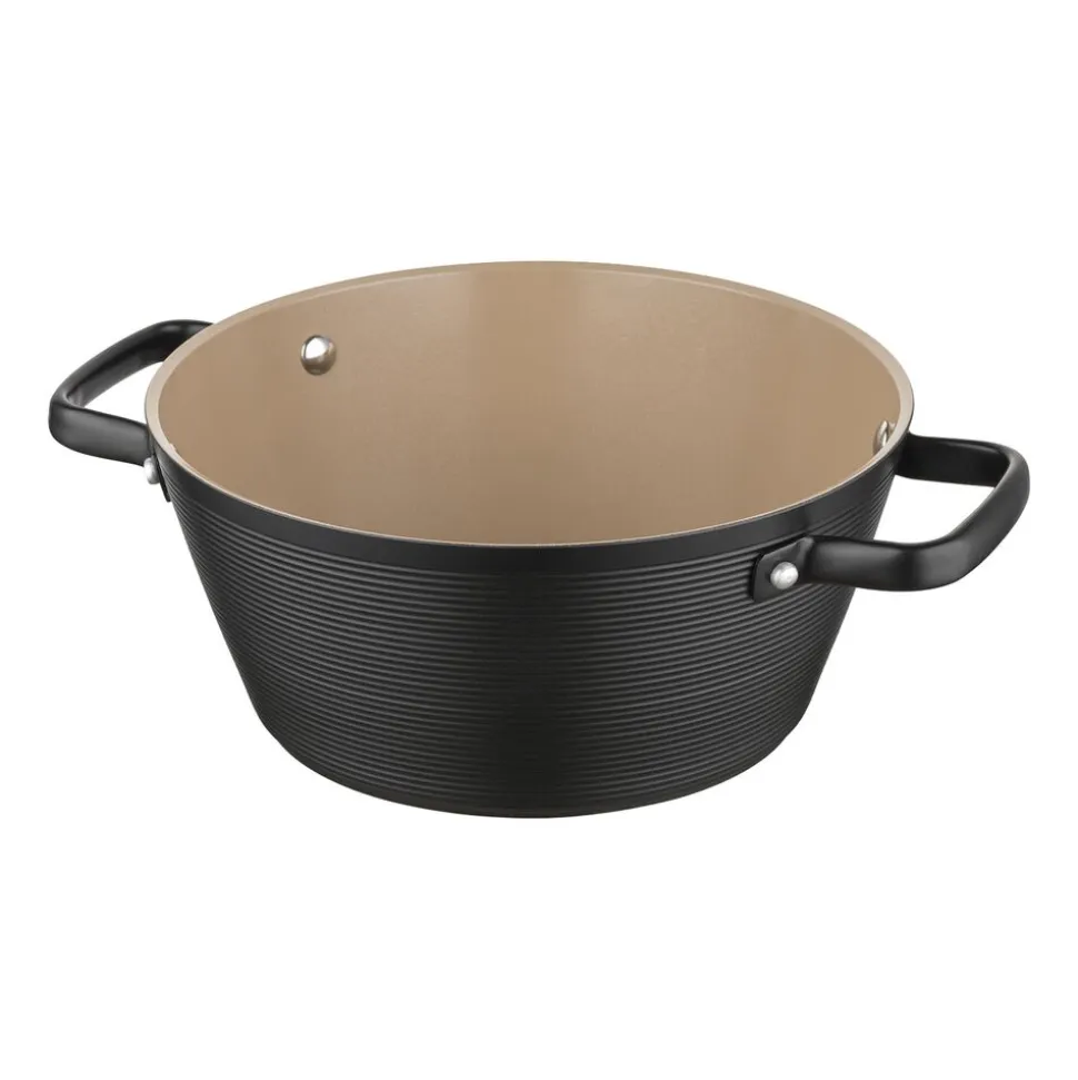Garnek aluminiowy 24 cm 3,3 l Florina Carina, czarny