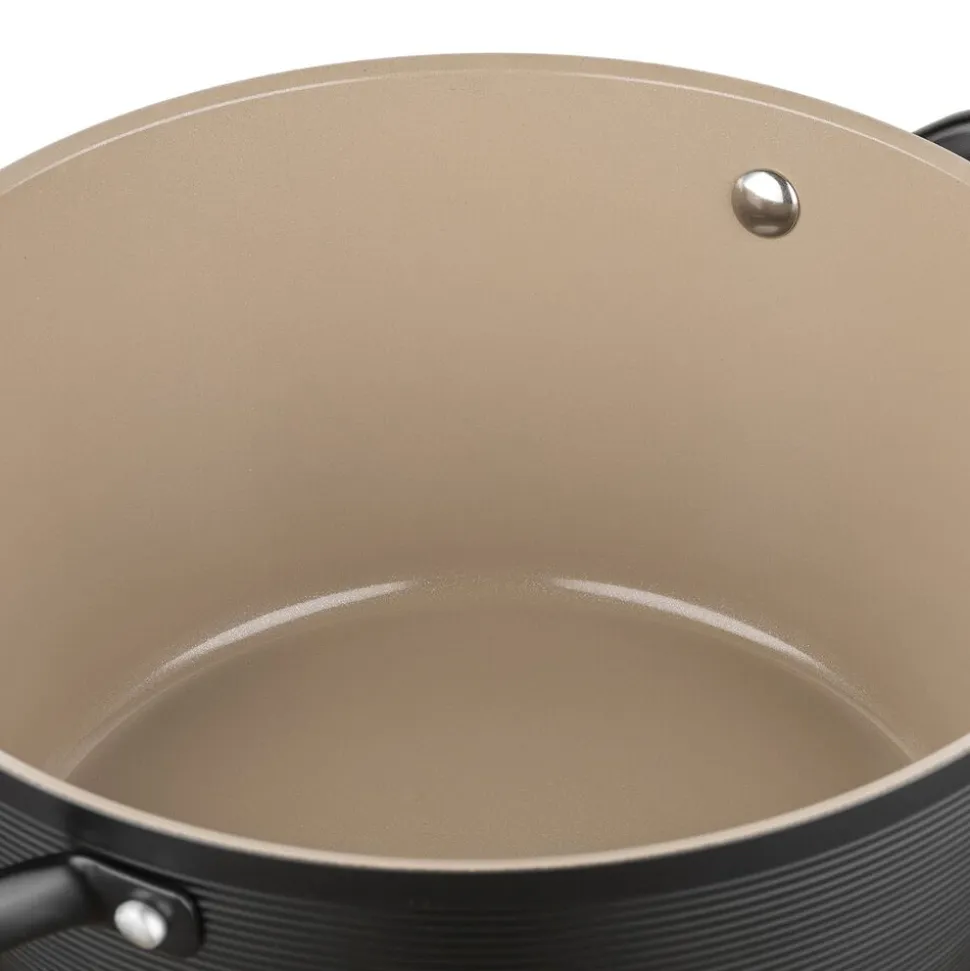 Garnek aluminiowy 24 cm 3,3 l Florina Carina, czarny