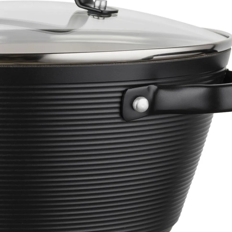 Garnek aluminiowy 24 cm 3,3 l Florina Carina, czarny