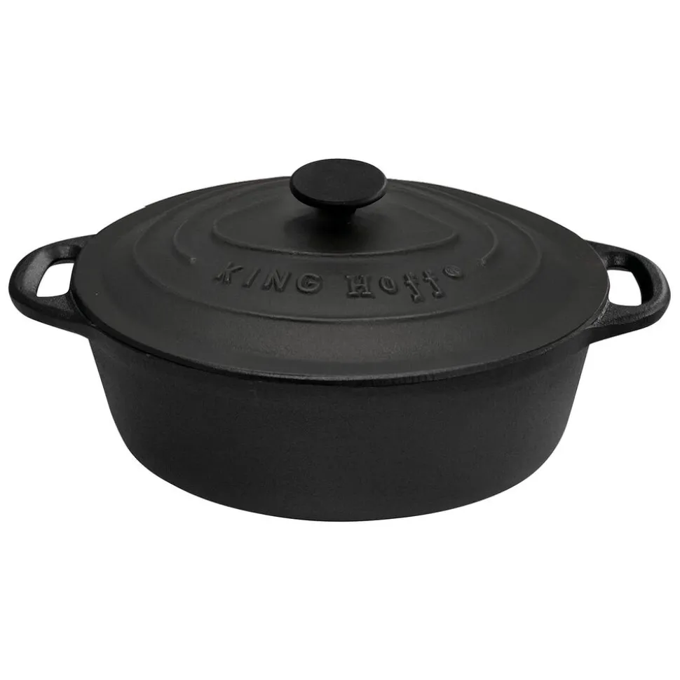 Garnek żeliwny Kinghoff, 6,2 l, czarny
