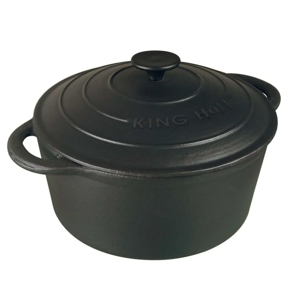 Garnek żeliwny Kinghoff, 4 l, czarny