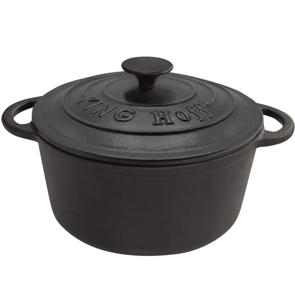 Garnek żeliwny Kinghoff, 4 l, czarny