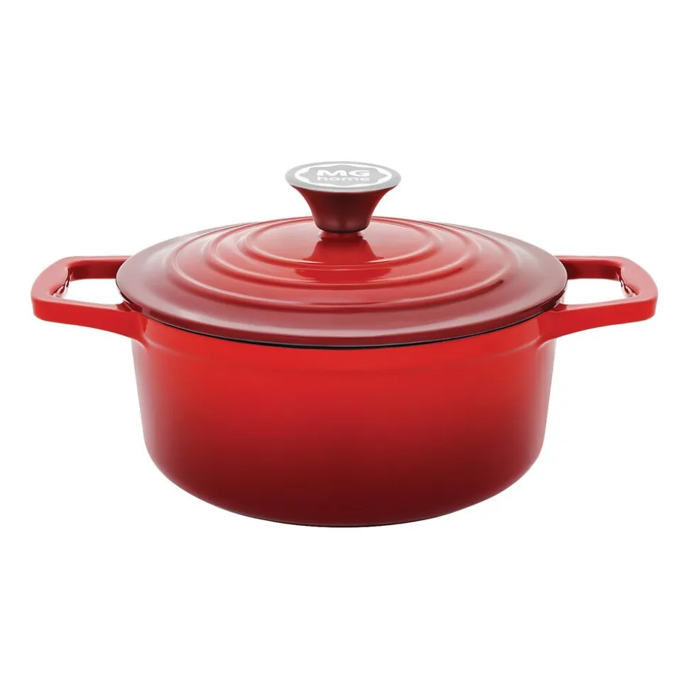 Garnek żeliwny MG Home Infinito, 4,8 l, czerwony