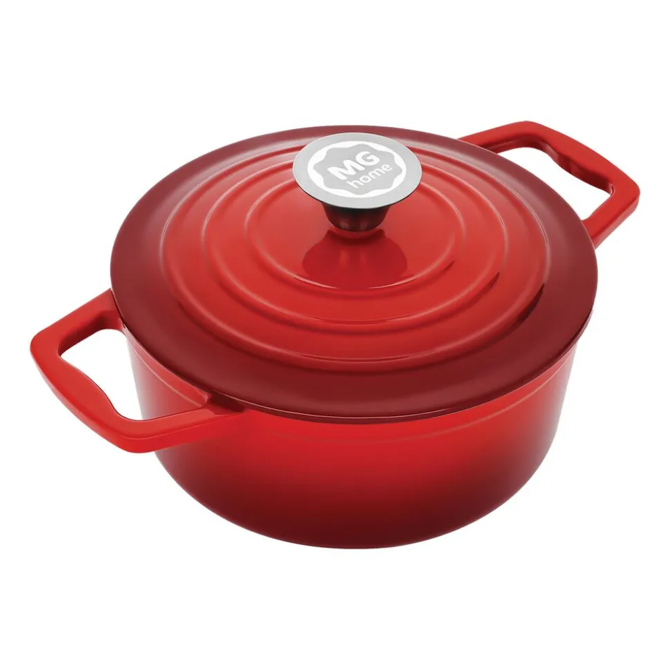 Garnek żeliwny MG Home Infinito, 4,8 l, czerwony