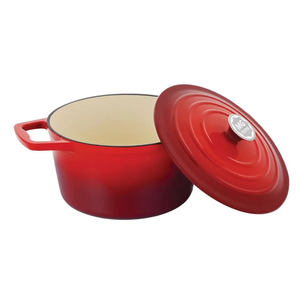 Garnek żeliwny MG Home Infinito, 2,1 l, czerwony