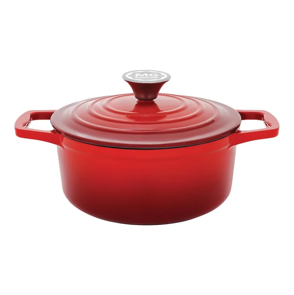 Garnek żeliwny MG Home Infinito, 2,1 l, czerwony