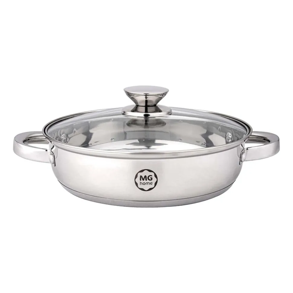 Garnek stalowy 24 cm 2,5 l MG Home Verso Daily, stal nierdzewna