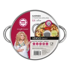 Garnek stalowy 18 cm 2,2 l MG Home Verso Daily, stal nierdzewna