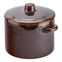Garnek z kamionki Krystynka, 1,5 l, z pokrywką