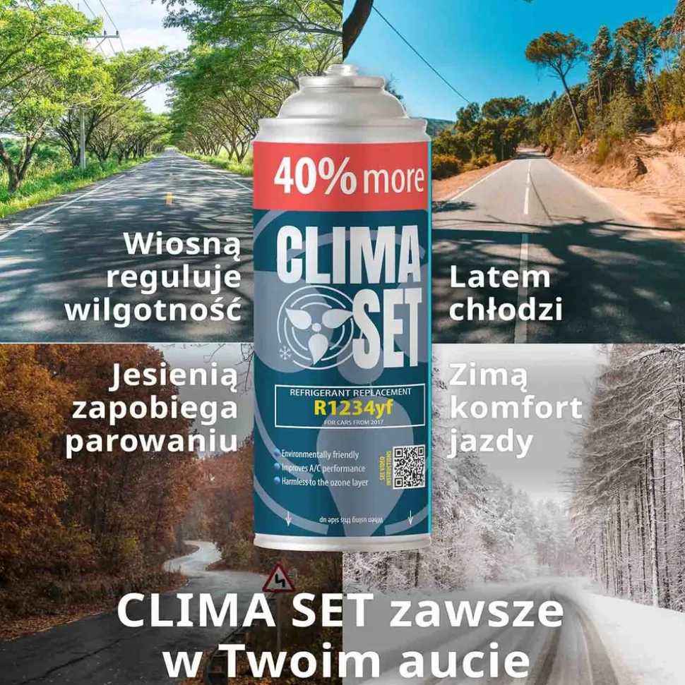 Gaz do klimatyzacji ClimaSet R1234yf 2 x 470 g