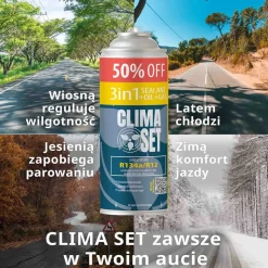 Gaz do klimatyzacji ClimaSet 3w1 R134a 626 g, z przewodem z manometrem