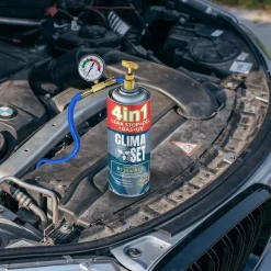 Gaz do klimatyzacji ClimaSet 4w1 R134a 626 g, z przewodem z manometrem i latarką UV