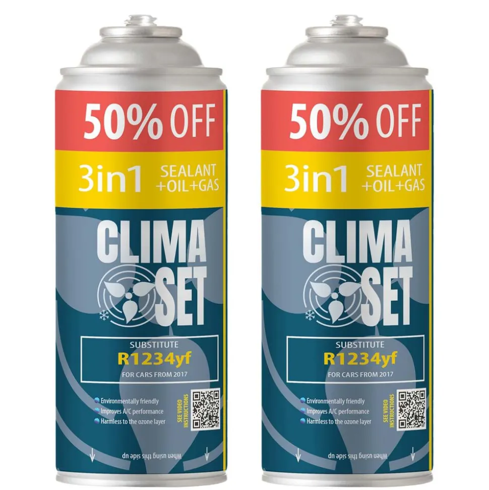 Gaz do klimatyzacji 3w1 ClimaSet R1234yf 2 x 470 g