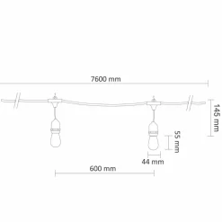 Girlanda ogrodowa Sanico Goldlux Party Neon, 10 kolorowych żarówek, 6,2 m