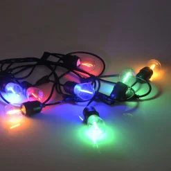 Girlanda ogrodowa Sanico Goldlux Party Neon, 10 kolorowych żarówek, 6,2 m