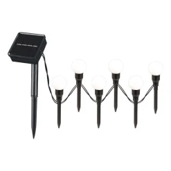 Girlanda solarna Sanico Goldlux, 6 kul LED, 2 m, wbijana w ziemię
