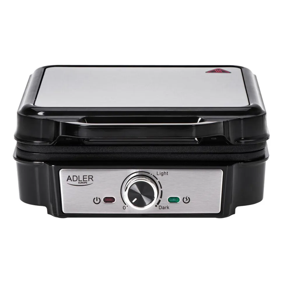 Gofrownica Adler AD 3083, 1200 W, 4 gofry, czarna