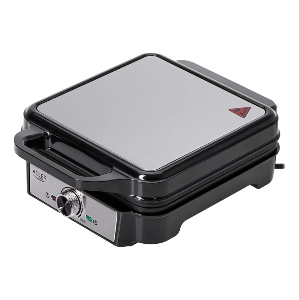 Gofrownica Adler AD 3083, 1200 W, 4 gofry, czarna