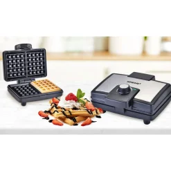 Gofrownica Prime3 SWM51, 1000 W, 2 gofry, czarna