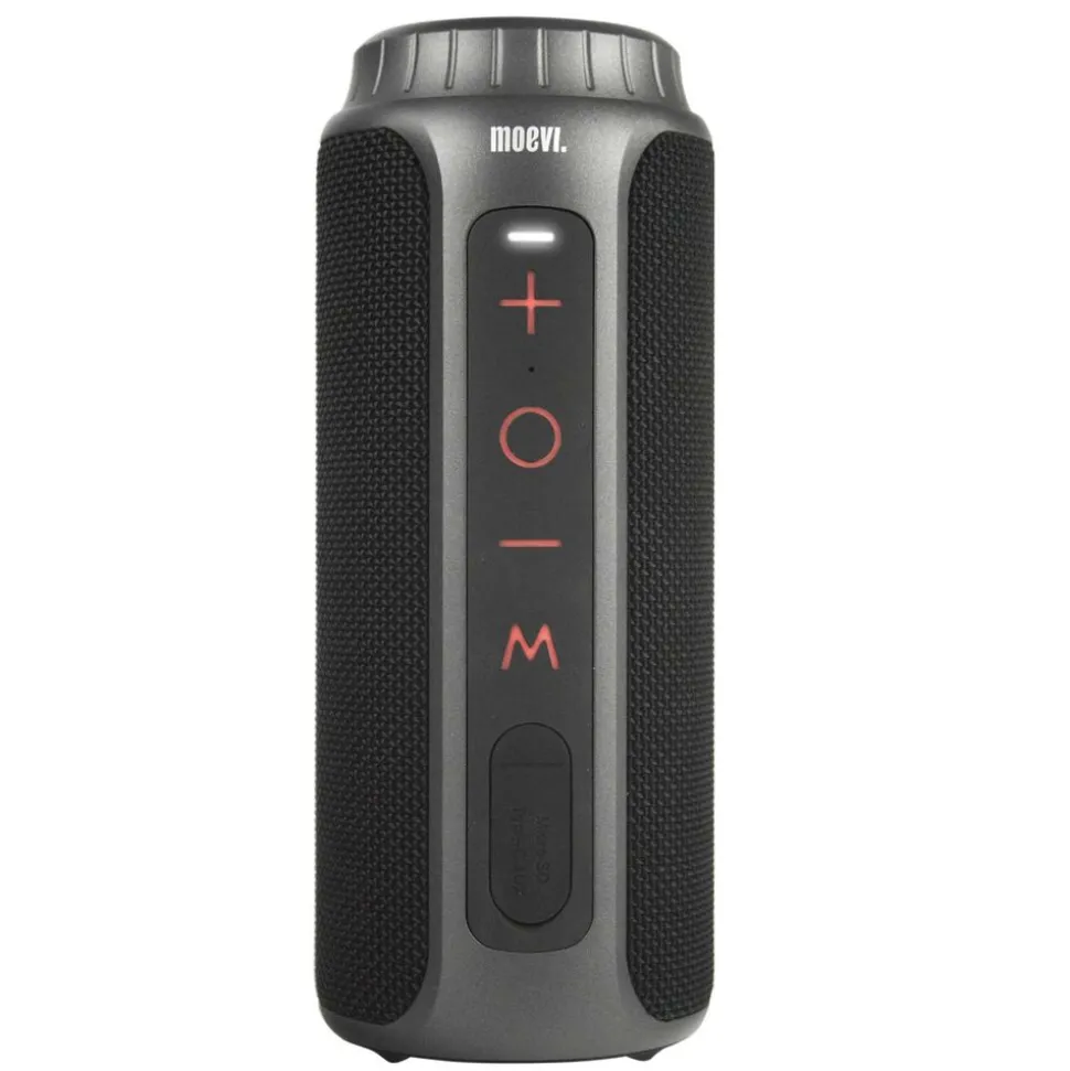 Głośnik Bluetooth Moevi, 20 W, wodoodporny, czarno-srebrny