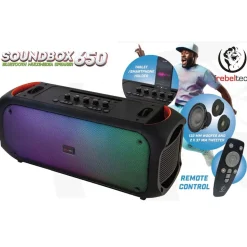 Głośnik Bluetooth Rebeltec SoundBox 650, 80 W, czarny