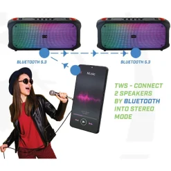 Głośnik Bluetooth Rebeltec SoundBox 650, 80 W, czarny