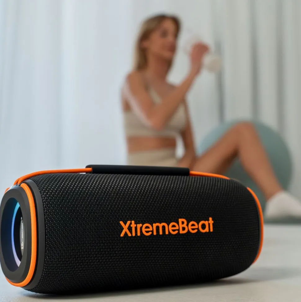 Głośnik Bluetooth Tracer XtremeBeat Pro TWS BT RGB, 40 W, czarno-pomarańczowy