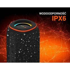Głośnik Bluetooth Tracer XtremeBeat Pro TWS BT RGB, 40 W, czarno-pomarańczowy