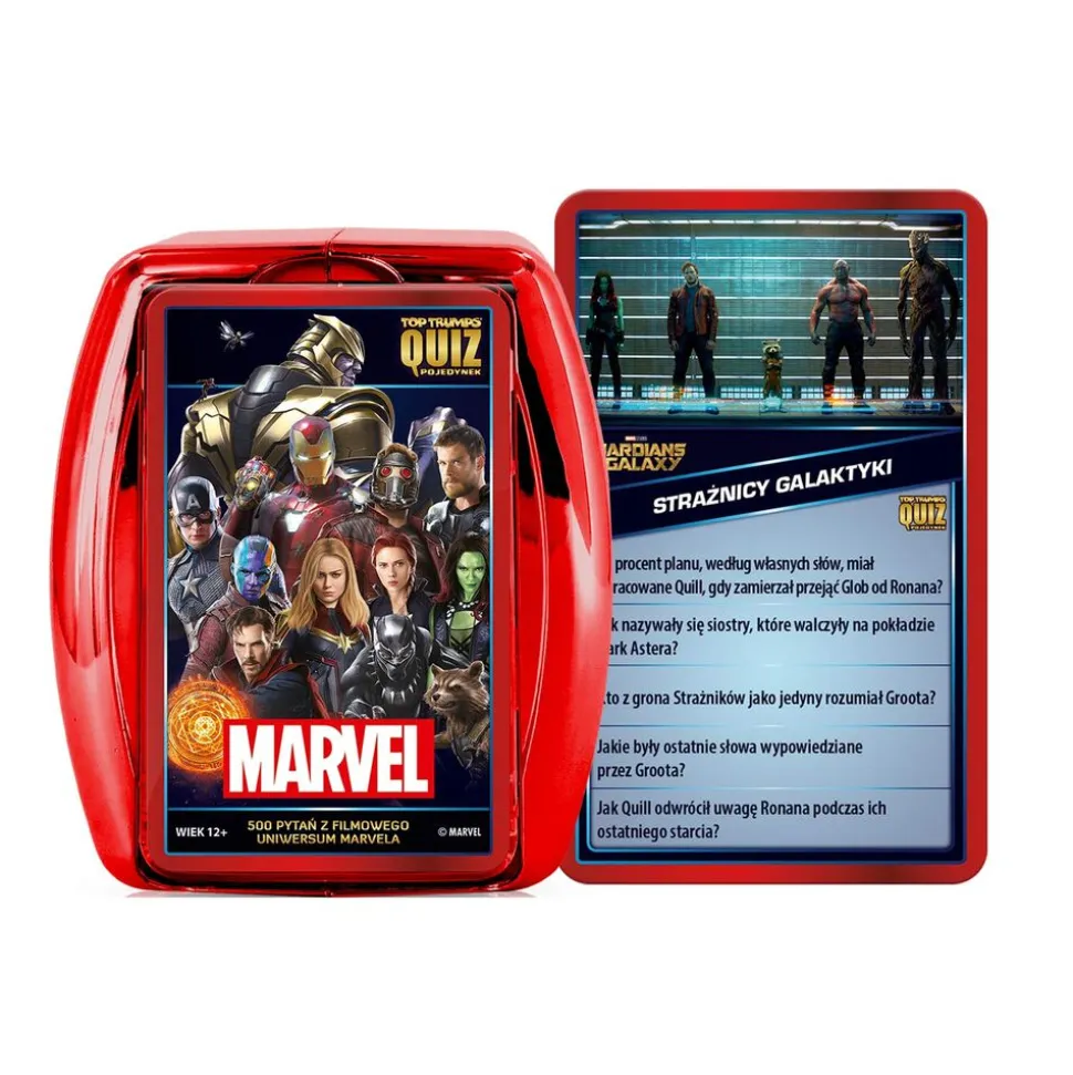 Gra karciana Top Trumps Avengers, gra towarzyska, 500 pytań