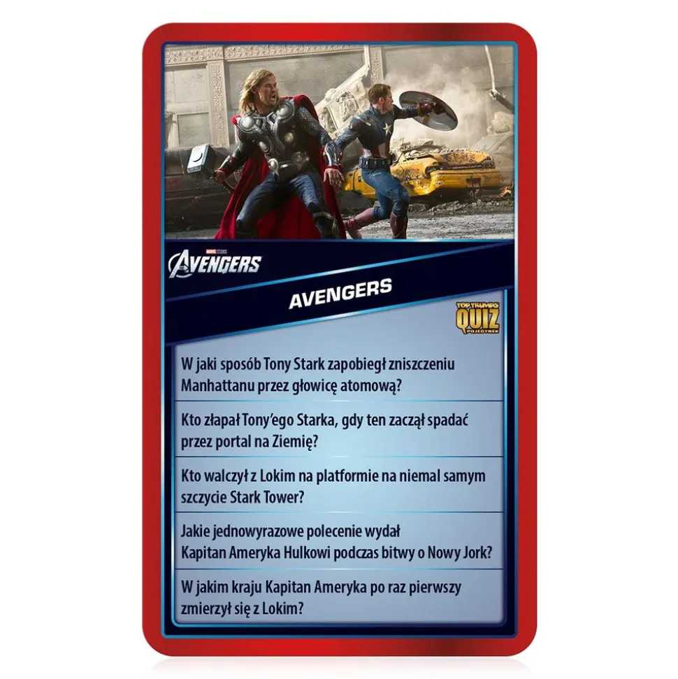 Gra karciana Top Trumps Avengers, gra towarzyska, 500 pytań