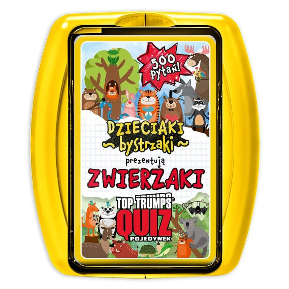 Gra karciana Top Trumps Zwierzaki Bystrzaki, gra towarzyska, 500 pytań