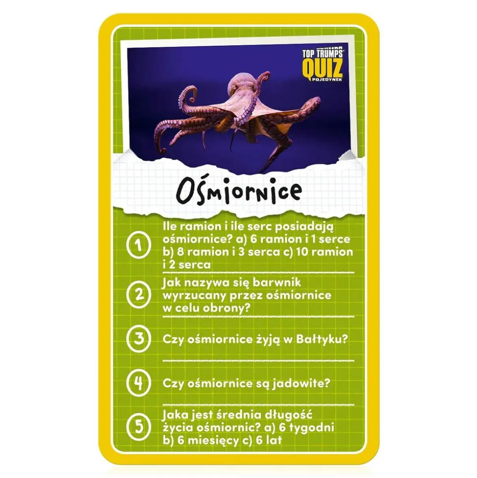 Gra karciana Top Trumps Zwierzaki Bystrzaki, gra towarzyska, 500 pytań