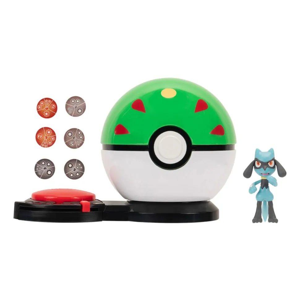 Gra Pokémon Surprise Attack seria 3, z figurką Riolu